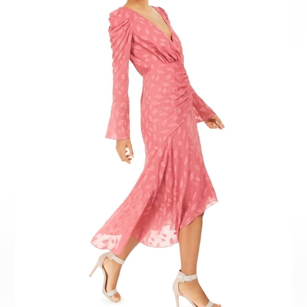 BNWT Rachel Zoe Pink Vicente Embroidered Midi Dress - Picture 2 of 5